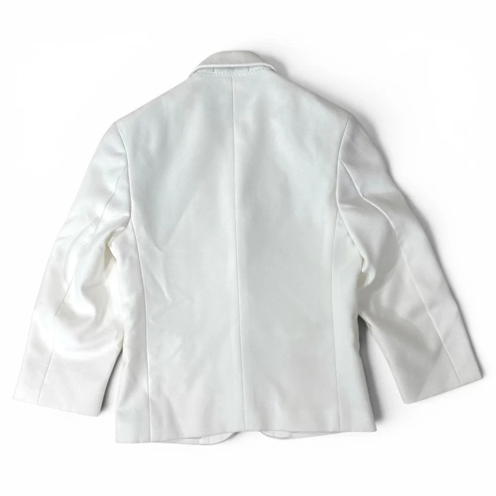 Lord‎ West Boys White Tuxedo Jacket Size 6 Formal Wedding Ring Bearer Suit Coat